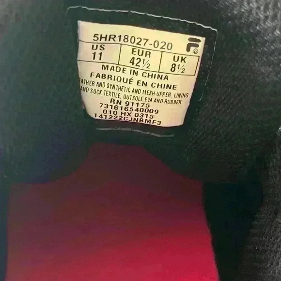 New women’s fila soar black running shoe - size 11 - Picture 5 of 6